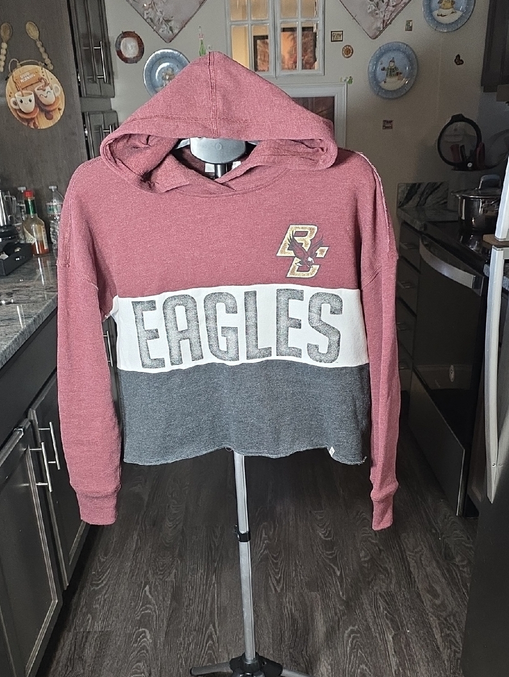 47 Maroon Hooded Pullover Sweatshirt